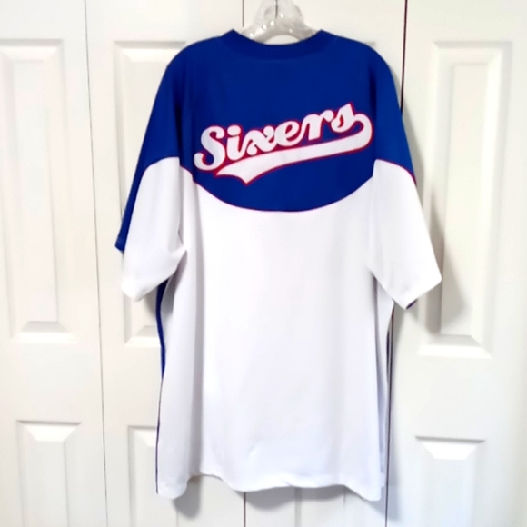 Vintage Hardwood Classics "Sixers" Basketball Warm-up Replica Jersey - Picture 8 of 8